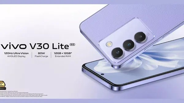Vivo V30 Lite स्मार्टफोन 256GB स्टोरेज के साथ लॉन्च, जानें कीमत Vivo V30 Lite स्मार्टफोन 256GB स्टोरेज के साथ लॉन्च, जानें कीमत