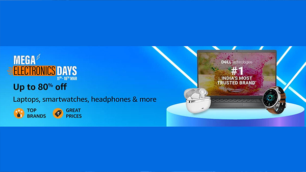 Amazon Mega Electronics Days Sale लाइव, लैपटॉप सहित इन प्रोडक्ट पर छूट Amazon Mega Electronics Days Sale लाइव, लैपटॉप सहित इन प्रोडक्ट पर छूट