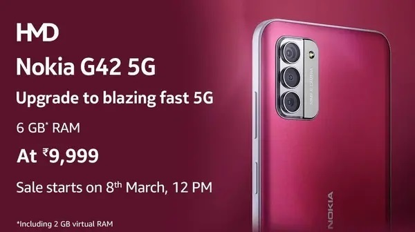 Nokia G42 5G का नया वेरिएंट Amazon पर बिक्री के लिए उपलब्ध, जानें ऑफर 