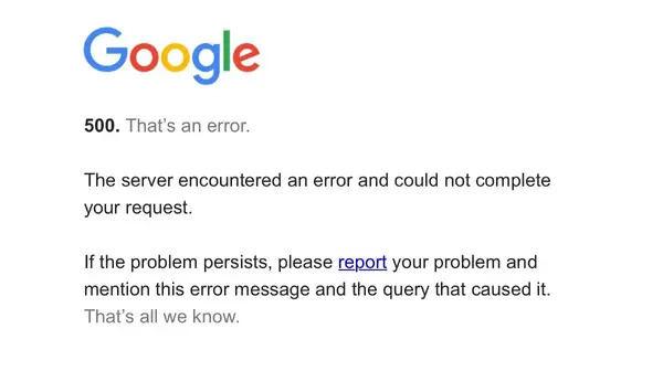 Google की सर्विसेज डाउन होने से यूजर्स को हुई परेशानी