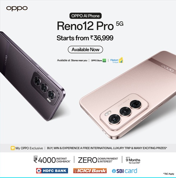 OPPO Reno12 Pro शानदार डिजाइन, बेहतरीन हार्डवेयर और AI का संगम