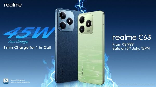 90Hz डिस्प्ले, 5000mAh बैटरी के साथ Realme C63 की भारत में एंट्री