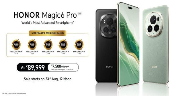 HONOR Magic6 Pro 5G भारत में बिक्री के लिए उपलब्ध, जानें कीमत व ऑफर्स 
