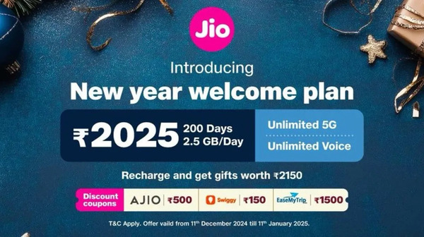 Jio ने New Year Welcome Plan किया पेश, जानें कीमत