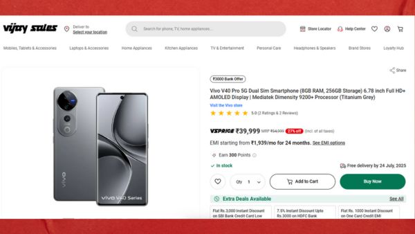 Vivo V40 Pro पर ₹13000 की छूट