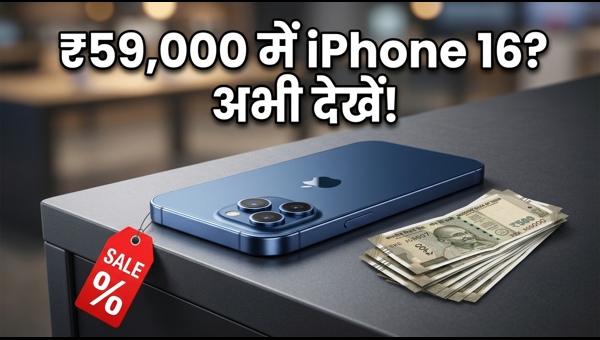 IPhone 16 पर भारी डिस्काउंट, ₹59,000 में उपलब्ध