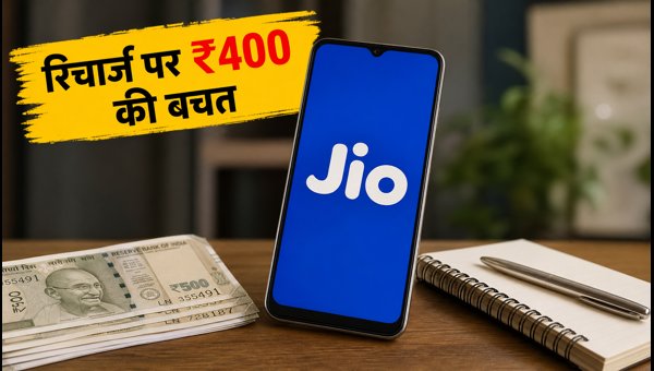 Jio रिचार्ज पर पाएं ₹400 तक कैशबैक Jio रिचार्ज पर पाएं ₹400 तक कैशबैक