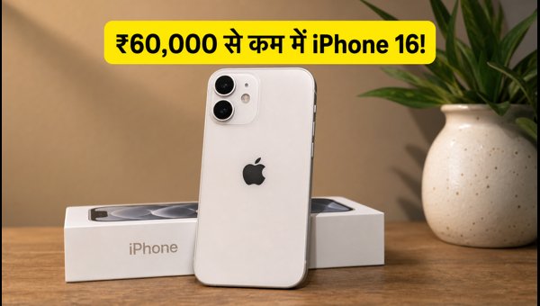 ₹60,000 से कम में खरीदें IPhone 16