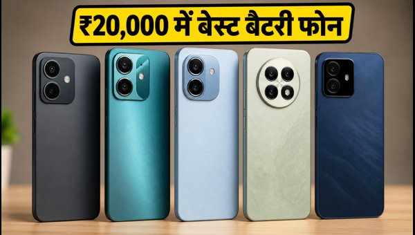 ₹20,000 के अंदर बेस्ट बैटरी वाले 5G फोन