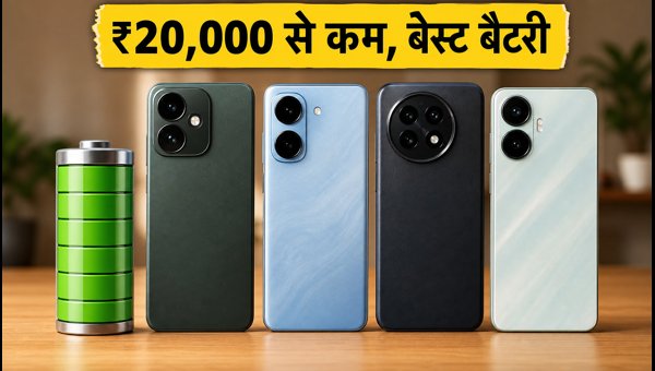 ₹20,000 से कम में बेस्ट बैटरी 5G फोन