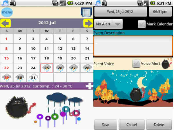 India Calendar Voice + Weather