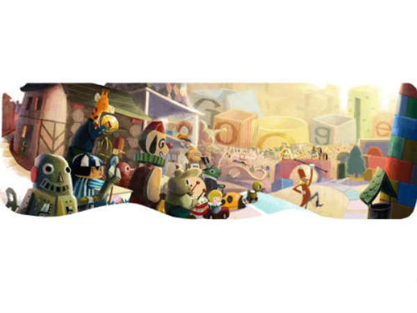 Happy Holidays Google Doodle 2012