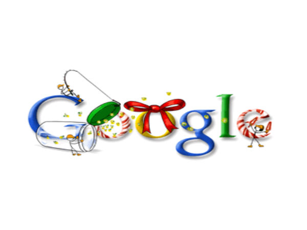 Happy Holidays Google Doodle 2007