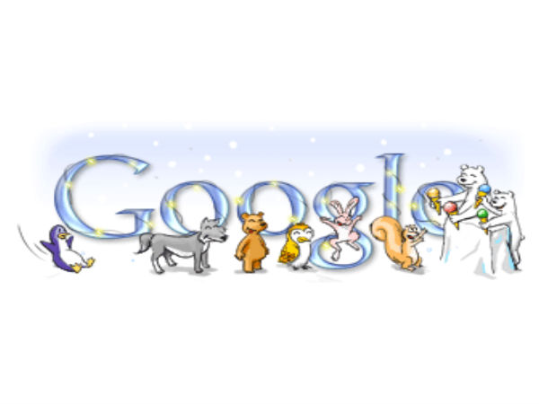 Happy Holidays Google Doodle 2004