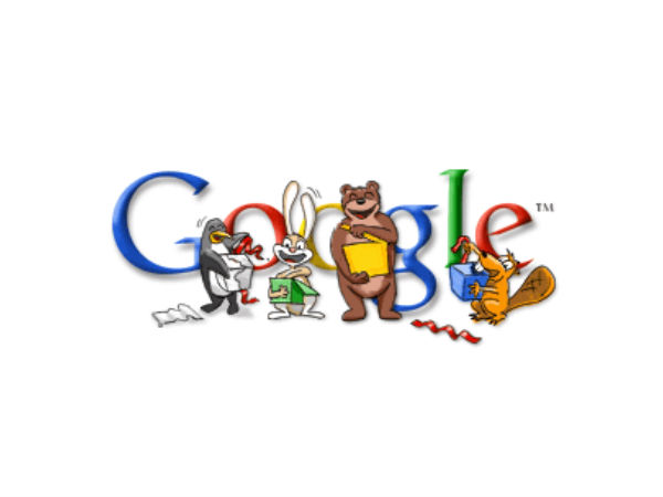 Happy Holidays Google Doodle 2002