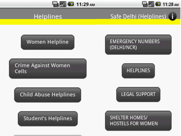 Delhi Helplines