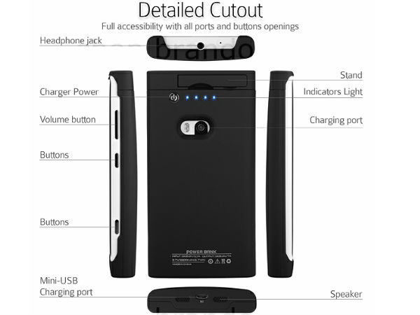 Brando Power Jacket: Nokia Lumia 920 Battery Booster Accessory