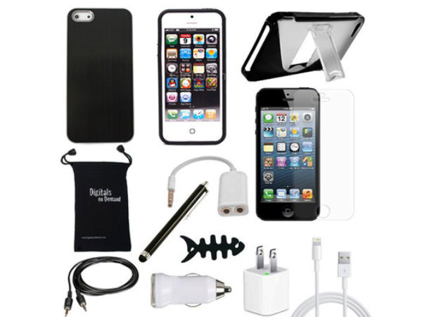12-ITEM ACCESSORY BUNDLE FOR NEW APPLE IPHONE 5 5TH 5G COVER CASE SKIN CHARGER: