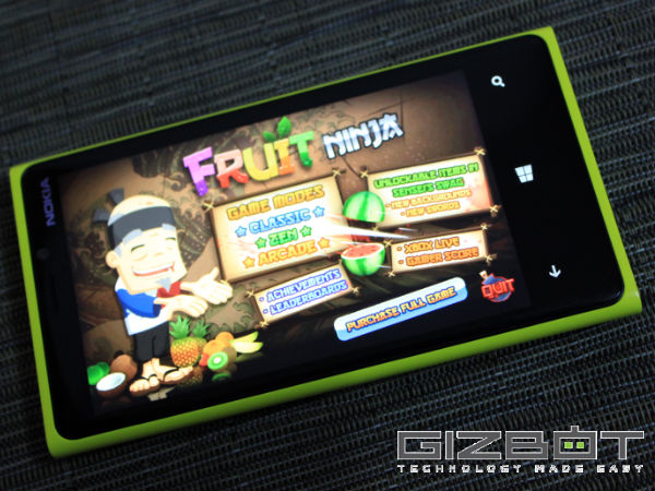 Nokia Lumia 920 Fruit Ninja