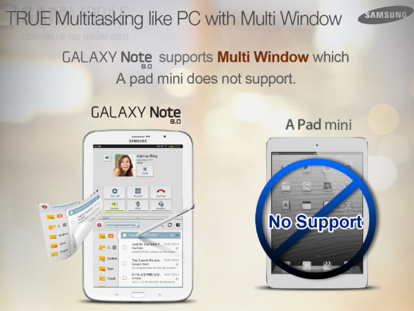 Galaxy Note 8.0 (Note 510) vs Apple iPad mini