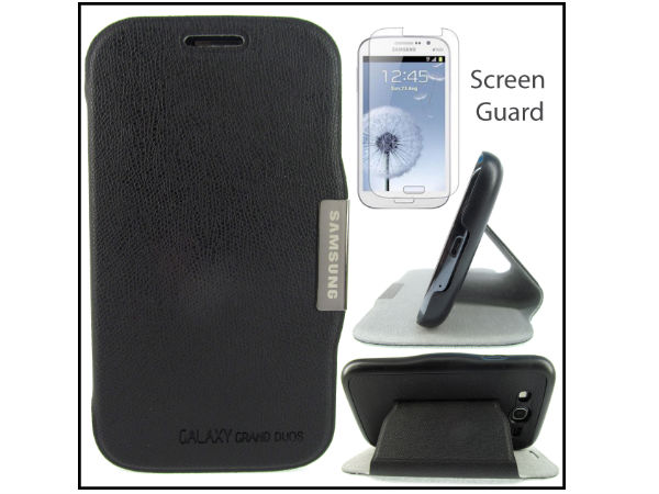Protective Leather Back Flip Cover: