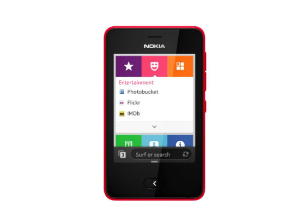 Nokia Asha 501 Red Front