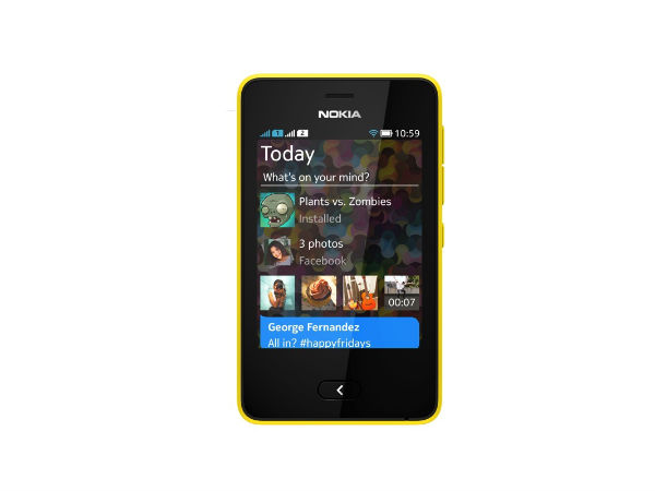 Front View of Asha 501 Yellow 