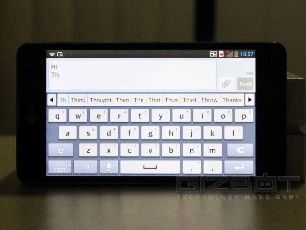 Text Message Display Screen