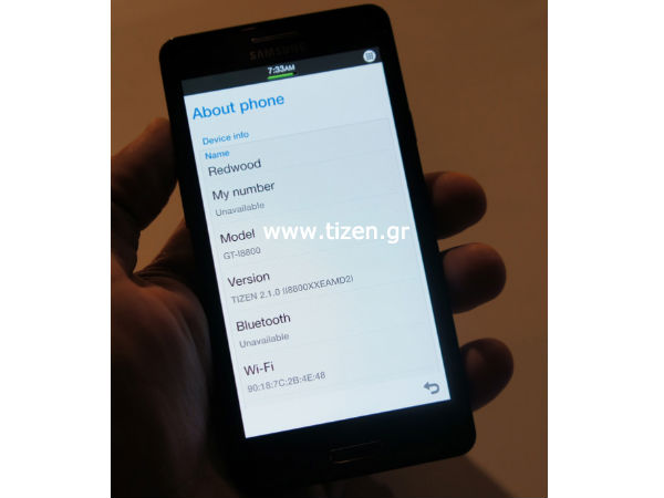 Redwood GT-I8805: Samsung Device
