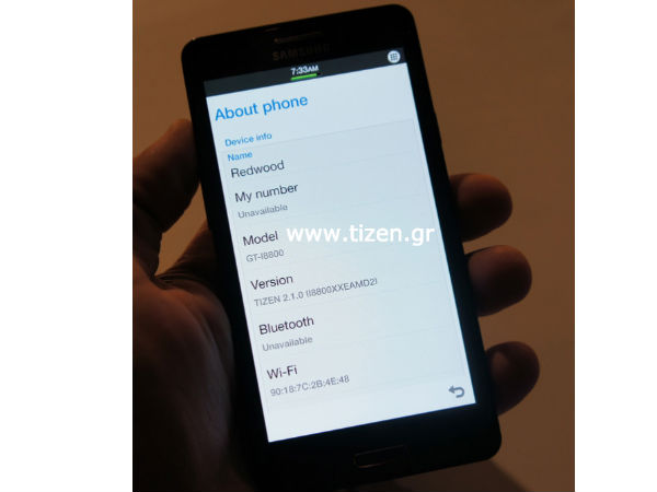 Redwood GT-I8805: Samsung Device