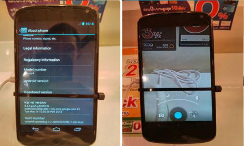 Nexus 4 Running On Android 4.3 Spotted In Thailand Mobile Expo 2013