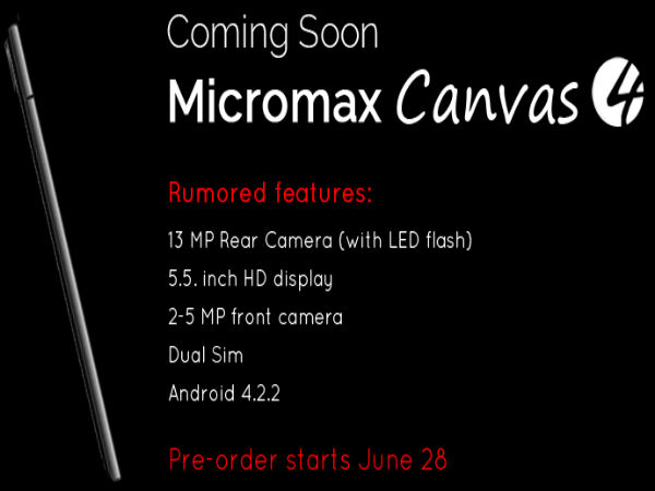 Micromax Canvas 4 Saholic Post