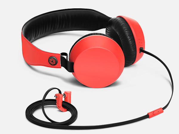Red Knock Headphones With Mic 