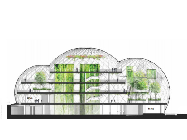 Amazon's Proposed Glass Sphere Office Building