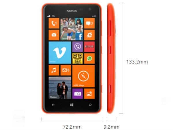 Nokia Lumia 625: 