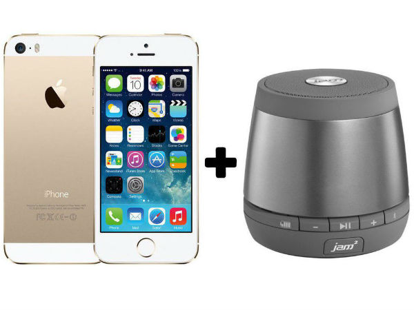 Apple iPhone 5S+ Pair of JAM plus Speaker (Silver) (16 GB):