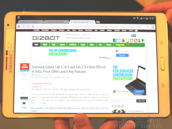 Samsung Galaxy Tab S 8.4 Hands-On And First Look