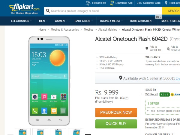Alcatel Onetouch Flash
