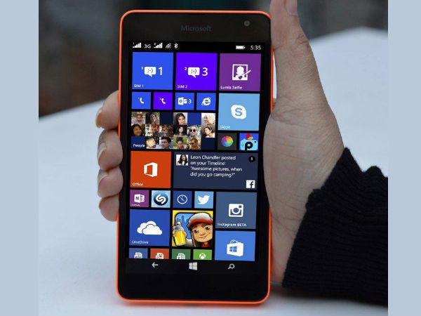Microsoft Lumia 535 Dual SIM Launched in India At Rs 9,199