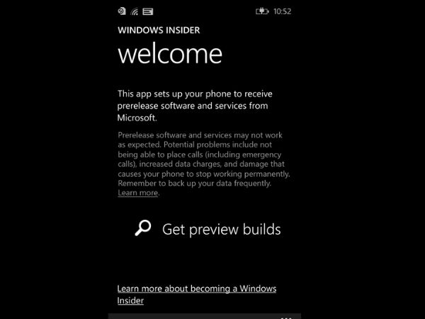 Windows 10 Technical Preview for Phones