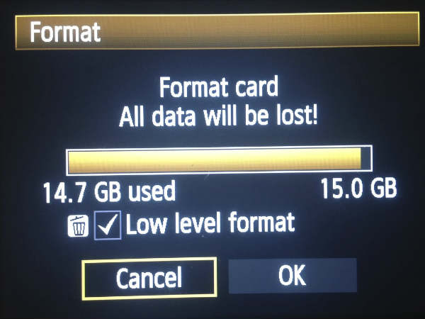 Format Memory Card