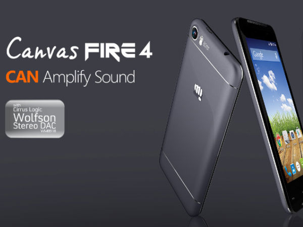 Micromax Canvas Fire 4 with Android Lollipop 5.0 Launched at Rs 6,999