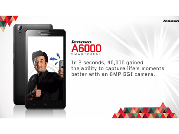 Lenovo A6000: 40,000 Units Got Sold Out in 2 Seconds on Flipkart