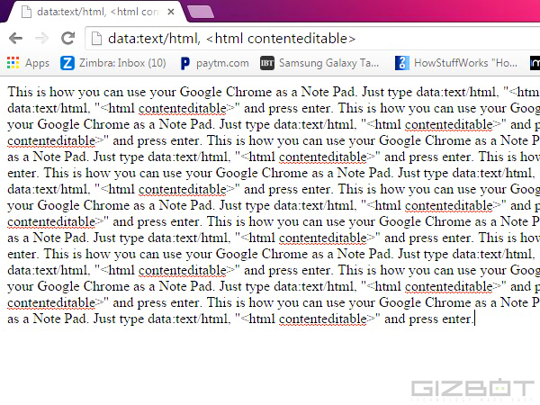 Use Chrome as A Notepad