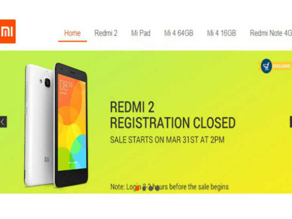 Xiaomi Redmi 2 to go on Flash Sale Today on Flipkart at 2PM