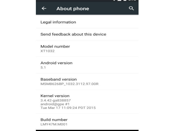 Moto G Google Play Edition Now Receiving Android 5.1