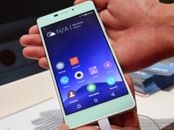 Gionee Elife S7 Launched in India at Rs 24,999