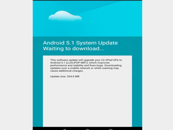 LG G Pad 8.3 Google Play Edition Tastes Android 5.1 Lollipop