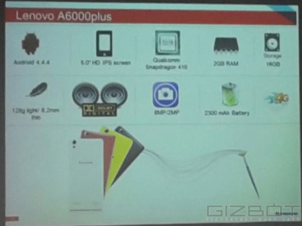 Lenovo A6000 Plus Registration Starts Today on Flipkart