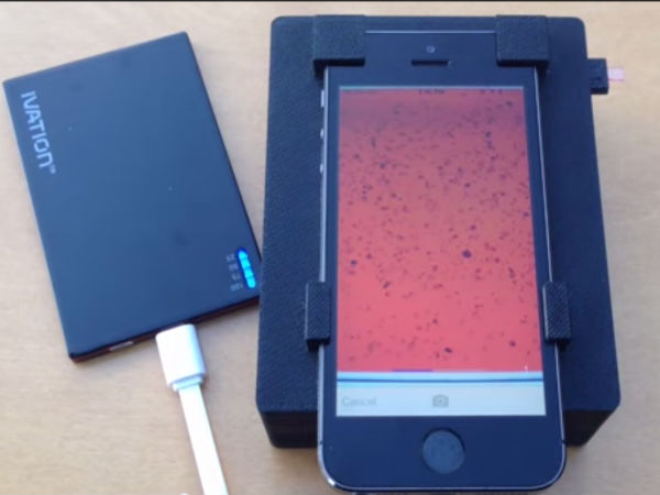 Smartphone Rapidly Detects Parasite levels in Blood
